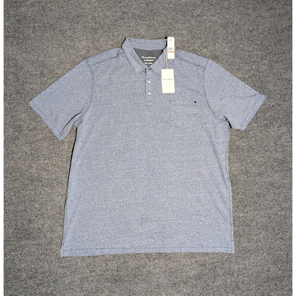 Tommy Bahama Shirt Mens 3XLT Bodega Beach Polo Dockside Blue